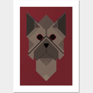 Geometric Akbash Dog Minimal Stencil Artwork Posters and Art